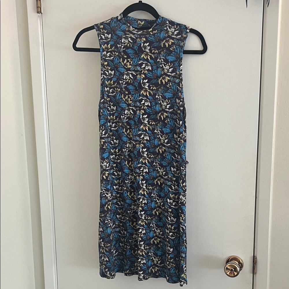 Floral Sleeveless Blue Dress Topshop US 6